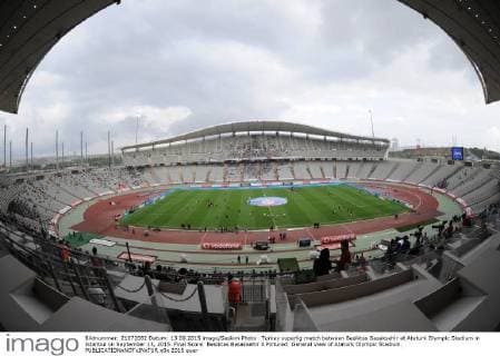 Turkey superlig match between Besiktas Basaksehir at Ataturk Olympic Stadium in Istanbul on September 13, 2015. Final Score: Besiktas Basaksehir 0 Pictured: General View of Ataturk Olympic Stadium. 