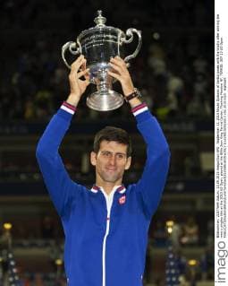 September 13, 2015 Novak Djokovic of Serbia poses with the trophy after winning the men s singles title at the 2015 US Open, played at the Billie Jean King Tennis Center, Flushing Meadow NY. TENNIS: SEP 13 US Open Icon250150913013 EDITORIAL USE ONLY