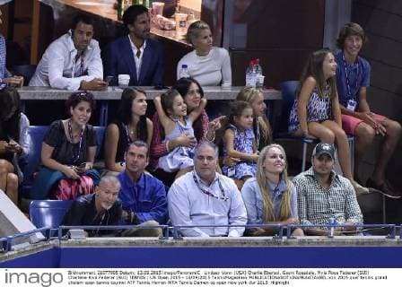 Lindsey Vonn (USA) Charlie Ebersol, Gavin Rossdale, Myla Rose Federer (SUI) Charlene Riva Federer (SUI) TENNIS : US Open 2015 - 13 09 2015 TennisMagazinex 