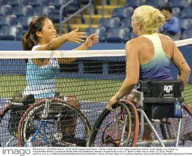 Kamiji runner-up in U.S. Open wheelchair women s final Japan s Yui Kamiji (L) congratulates Britain s Jordanne Whiley after the wheelchair women s singles final at the U.S. Open in New York on Sept. 13, 2015. Whiley won 6-4, 0-6, 6-1. 