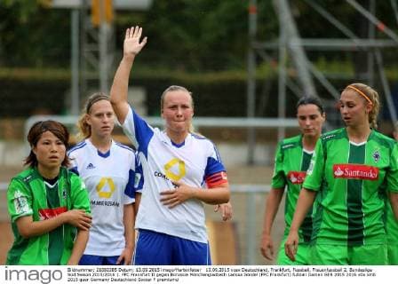 13.09.2015 xcex Deutschland, Frankfurt, Fussball, Frauenfussball 2. Bundesliga Süd Saison 2015 2016 1. FFC Frankfurt II gegen Borussia Mönchengladbach Larissa Gördel (FFC Frankfurt)