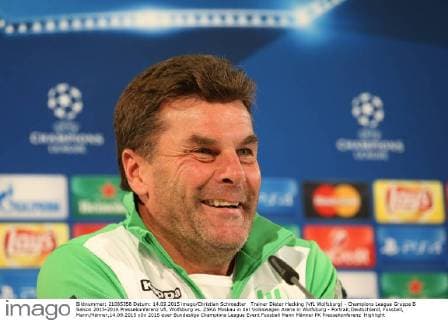 Trainer Dieter Hecking (VfL Wolfsburg) - Champions League Gruppe B Saison 2015-2016 Pressekonferenz VfL Wolfsburg vs. ZSKA Moskau in der Volkswagen Arena in Wolfsburg - Portrait,Deutschland, Fussball, Mann,Männer,14.09.2015