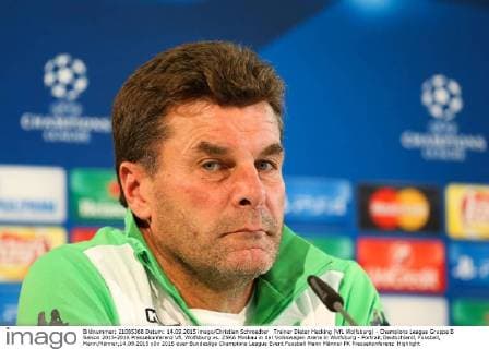 Trainer Dieter Hecking (VfL Wolfsburg) - Champions League Gruppe B Saison 2015-2016 Pressekonferenz VfL Wolfsburg vs. ZSKA Moskau in der Volkswagen Arena in Wolfsburg - Portrait,Deutschland, Fussball, Mann,Männer,14.09.2015