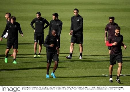 Sept. 14, 2015 - Paris, Frankreich - PSG, Zlatan Ibrahimovic - Champions League, Training Paris Saint Germain PSG  - ZUMAb138