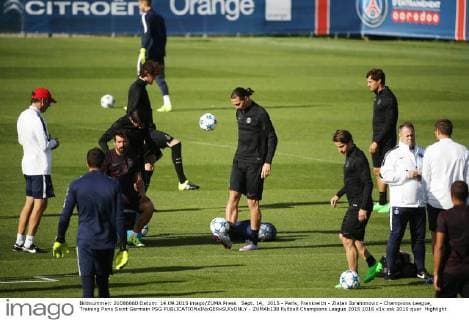 Sept. 14, 2015 - Paris, Frankreich - Zlatan Ibrahimovic - Champions League, Training Paris Saint Germain PSG  - ZUMAb138