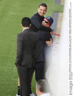 Sept. 14, 2015 - Paris, Frankreich - Zlatan Ibrahimovic, Nasser Al-Khelaifi - Champions League, Training Paris Saint Germain PSG  - ZUMAb138