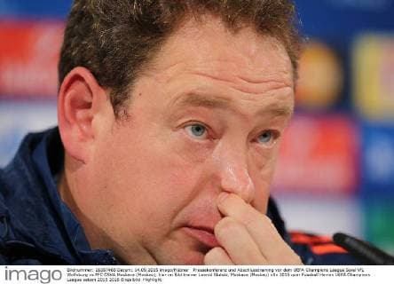 Pressekonferenz und Abschlusstraining vor dem UEFA Champions League Spiel VfL Wolfsburg vs PFC CSKA Moskava (Moskau), hier im Bild trainer Leonid Slutski, Moskava (Moskau)