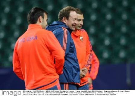 Trainer Leonid Slutski (ZSKA Moskau) - Champions League Gruppe B Saison 2015-2016 Abschlusstraining und Pressekonferenz ZSKA Moskau in der Volkswagen Arena in Wolfsburg - Deutschland, Fussball, Mann,Männer,14.09.2015