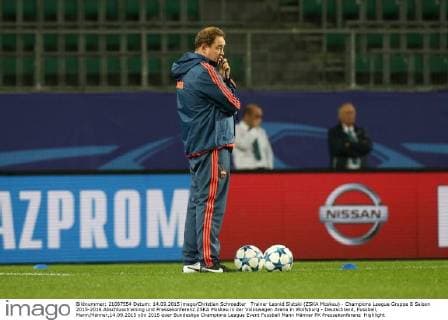 Trainer Leonid Slutski (ZSKA Moskau) - Champions League Gruppe B Saison 2015-2016 Abschlusstraining und Pressekonferenz ZSKA Moskau in der Volkswagen Arena in Wolfsburg - Deutschland, Fussball, Mann,Männer,14.09.2015