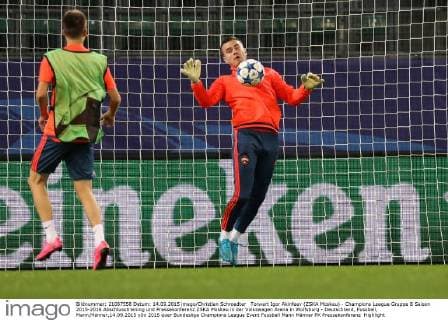Torwart Igor Akinfeev (ZSKA Moskau) - Champions League Gruppe B Saison 2015-2016 Abschlusstraining und Pressekonferenz ZSKA Moskau in der Volkswagen Arena in Wolfsburg - Deutschland, Fussball, Mann,Männer,14.09.2015