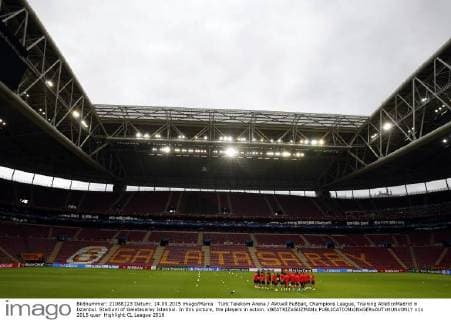 Türk Telekom Arena Aktuell Fußball, Champions League, Training AtleticoMadrid in Istanbul. Stadium of Galatasaray Istanbul. In this picture, the players in action. xBEATRIZxGUZMANx 