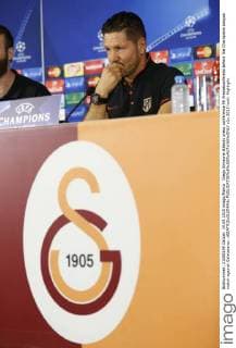 Diego Simeone attends press conference PK Pressekonferenz before the Champions League match against Galatasaray. xBEATRIZxGUZMANx 