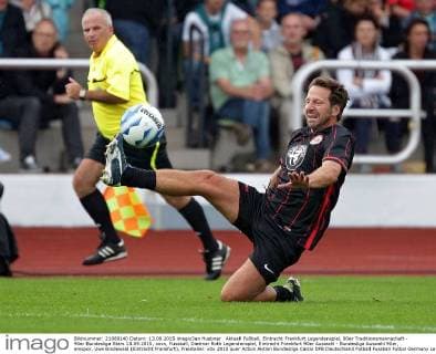 Aktuell Fußball, Eintracht Frankfurt Legendenspiel, 90er Traditionsmannschaft - 90er Bundesliga Stars 13.09.2015, xovx, Fussball, Dietmar Roth Legendenspiel, Eintracht Frankfurt 90er Auswahl - Bundesliga Auswahl 90er, emspor, Uwe Bindewald (Eintracht Frankfurt), Freisteller.