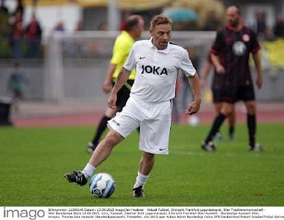 Aktuell Fußball, Eintracht Frankfurt Legendenspiel, 90er Traditionsmannschaft - 90er Bundesliga Stars 13.09.2015, xovx, Fussball, Dietmar Roth Legendenspiel, Eintracht Frankfurt 90er Auswahl - Bundesliga Auswahl 90er, emspor, Thomas Icke Haessler (Bundesligaauswahl, Freisteller.