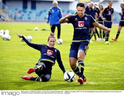 Göteborg Sweden 2015-09-15 Damlandslaget träning Emma Berglund Emila Appelqvist KP0300003 