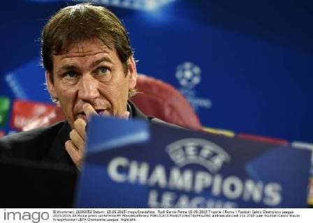 Rudi Garcia Roma 15-09-2015 Trigoria ( Roma ) Football Calcio Champions League 2015 2016 AS Roma press conference PK Pressekonferenz andreaxstaccioli