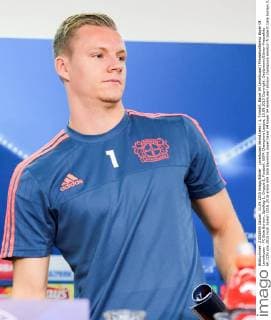Leverkusen Bernd Leno ( 1, Torwart, Bayer 04 Leverkusen) Pressekonferenz Bayer 04 Leverkusen - FC Bate Borisov, Spieltag 1, Gruppe E, Fussball, UEFA Champions League, 15.09.2015 Copyright: Deutzmann Eibner-Pressefoto EP_CDN