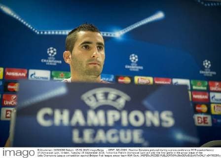 - GENT, BELGIUM: Maxime Gonalons pictured during a press conference PK Pressekonferenz of Olympique Lyon, in Gent, Tuesday 15 September 2015. Tomorrow French Olympique Lyon will play the first game in the group stage of the Uefa Champions League competition against Belgian first league soccer team KAA Gent. JASPERxJACOBS  x04700395x