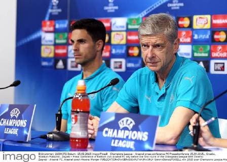 Champions League - Arsenal press conference PK Pressekonferenz 15.09.2015., Croatia, Stadium Maksimir, Zagreb - Press Conference of football club Arsenal FC day before the first round of the Champions League GNK Dinamo Zagreb - Arsenal FC. Arsenal coach Arsene Wenger  GoranxStanzl PIXSELL