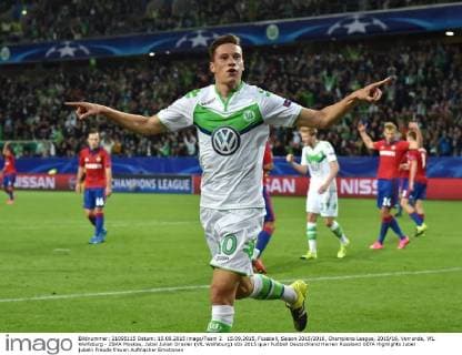 15.09.2015, Fussball, Saison 2015 2016, Champions League, 2015 16, Vorrunde, VfL Wolfsburg - ZSKA Moskau, Jubel Julian Draxler (VfL Wolfsburg)