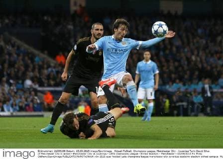 Aktuell Fußball, Champions League, Manchester City - Juventus Turin David Silva of Manchester City in action - Manchester City vs Juventus - UEFA Champions League - Etihad Stadium - Manchester - 15 09 2015 Pic Philip Oldham SportImage EDITORIAL USE ONLY. No use with unauthorised audio, video, data, fixture lists, club league logos or live services. Online in-match use limited to 120 images, no video emulation. No use in betting, games or single club league player publications.