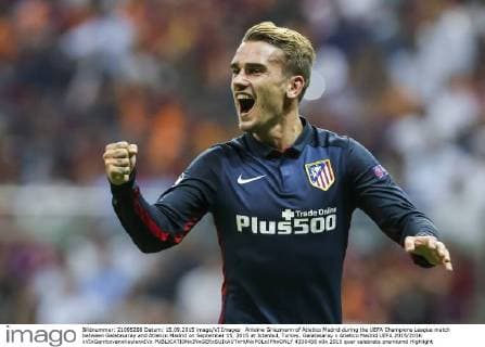 Antoine Griezmann of Atletico Madrid during the UEFA Champions League match between Galatasaray and Atletico Madrid on September 15, 2015 at Istanbul, Turkey. Galatasaray v Atletico Madrid UEFA 2015 2016 xVIxGerritxvanxKeulenxIVx 4330456