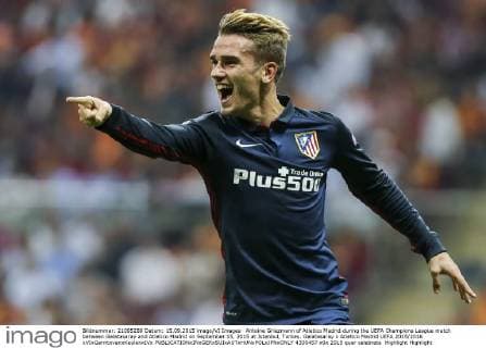 Antoine Griezmann of Atletico Madrid during the UEFA Champions League match between Galatasaray and Atletico Madrid on September 15, 2015 at Istanbul, Turkey. Galatasaray v Atletico Madrid UEFA 2015 2016 xVIxGerritxvanxKeulenxIVx 4330457