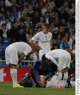 Soccer match between Real Madrid and Shakhtar Donetsk of the 2015 2016 Champions League, held at the Santiago Bernabeu stadium, in Madrid 09 15 2015. Sergio Ramos 