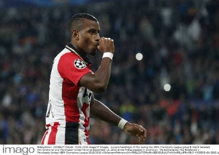 Luciano Narshingh of PSV during the UEFA Champions League group B match between PSV Eindhoven and Manchester United ManU on September 15, 2015 at the Philips stadium in Eindhoven, The Netherlands. PSV Eindhoven v Manchester United UEFA Champions League 2015 2016 xVIxJeroenxPutmansxIVx 4330603