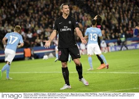 Zlatan Ibrahimovic (PSG) FOOTBALL : Paris St Germain vs Malmö FF - UEFA Champions League 2015 2016 - 15 09 2015 JBAutissier Panoramic 