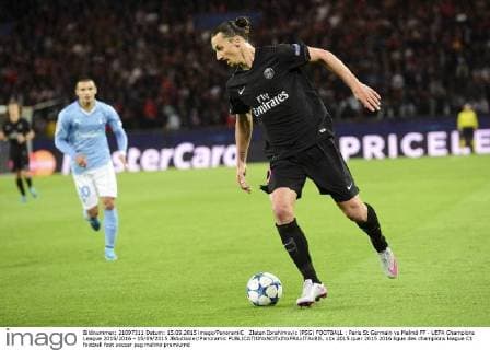 Zlatan Ibrahimovic (PSG) FOOTBALL : Paris St Germain vs Malmö FF - UEFA Champions League 2015 2016 - 15 09 2015 JBAutissier Panoramic 