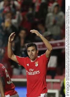 Sept. 15, 2015 - Lisbon, Portugal - Benfica s midfielder Nicolas Gaitan celebrates his goal during the Champions League football match between SL Benfica and Astana at Luz Stadium in Lisbon on September 15, 2015. NURPHOTO CARLOS PALMA. FBL-EUR-C1-SPORTING-ASTANA  - ZUMAn230