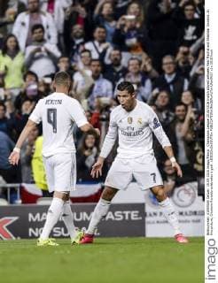 Champions League 2015 2016 match played between Real Madrid and Shakhtar Donetsk. In this picture, Cristiano Ronaldo celebrates a goal. xDIEGOxGxSOUTOx