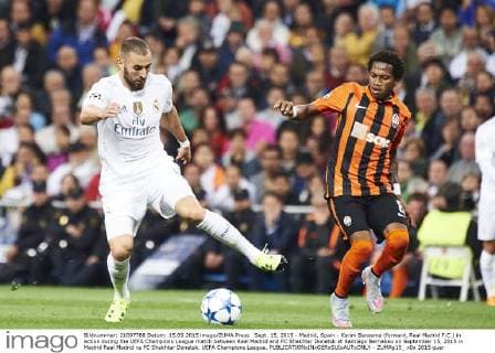 Sept. 15, 2015 - Madrid, Spain - Karim Benzema (forward, Real Madrid F.C.) in action during the UEFA Champions League match between Real Madrid and FC Shakhtar Donetsk at Santiago Bernabeu on September 15, 2015 in Madrid Real Madrid vs FC Shakhtar Donetsk. UEFA Champions League.  - ZUMAg15_