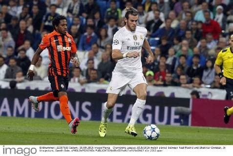 Champions League 2015 2016 match played between Real Madrid and Shakhtar Donetsk. In this picture, Gareth Bale. xPABLOxMORENOx