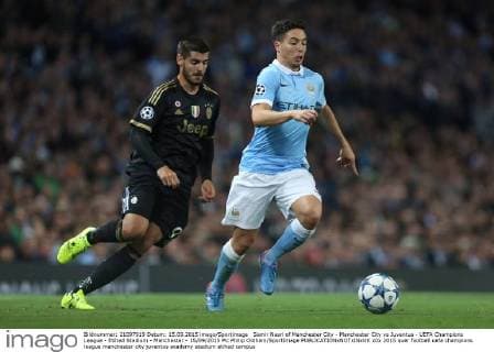 Samir Nasri of Manchester City - Manchester City vs Juventus - UEFA Champions League - Etihad Stadium - Manchester - 15 09 2015 Pic Philip Oldham SportImage EDITORIAL USE ONLY. No use with unauthorised audio, video, data, fixture lists, club league logos or live services. Online in-match use limited to 120 images, no video emulation. No use in betting, games or single club league player publications.