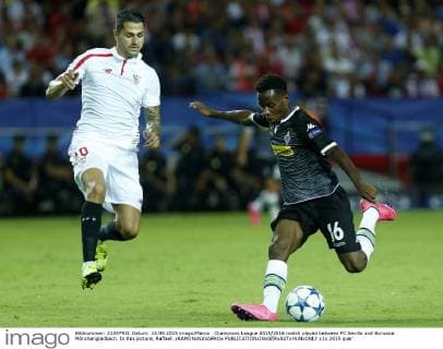 Champions League 2015 2016 match played between FC Sevilla and Borussia Mönchengladbach. In this picture, Raffael. xRAMONxNAVARROx 