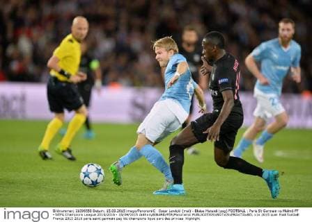 Oscar Lewicki (mal) - Blaise Matuidi (psg) FOOTBALL : Paris St Germain vs Malmö FF - UEFA Champions League 2015 2016 - 15 09 2015 AnthonyBIBARD FEP Panoramic 