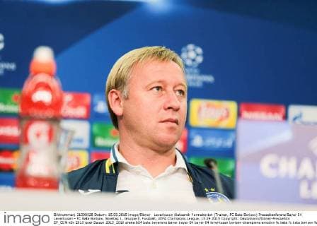 Leverkusen Aleksandr Yermakovich (Trainer, FC Bate Borisov) Pressekonferenz Bayer 04 Leverkusen - FC Bate Borisov, Spieltag 1, Gruppe E, Fussball, UEFA Champions League, 15.09.2015 Copyright: Deutzmann Eibner-Pressefoto EP_CDN