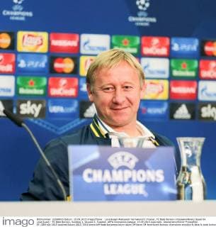 Leverkusen Aleksandr Yermakovich (Trainer, FC Bate Borisov) Pressekonferenz Bayer 04 Leverkusen - FC Bate Borisov, Spieltag 1, Gruppe E, Fussball, UEFA Champions League, 15.09.2015 Copyright: Deutzmann Eibner-Pressefoto EP_CDN