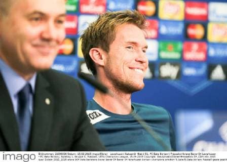 Leverkusen Aleksandr Hleb ( 81, FC Bate Borisov) Pressekonferenz Bayer 04 Leverkusen - FC Bate Borisov, Spieltag 1, Gruppe E, Fussball, UEFA Champions League, 15.09.2015 Copyright: Deutzmann Eibner-Pressefoto EP_CDN