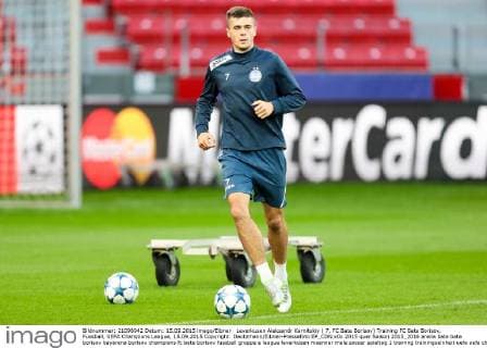 Leverkusen Aleksandr Karnitskiy ( 7, FC Bate Borisov) Training FC Bate Borisov, Fussball, UEFA Champions League, 15.09.2015 Copyright: Deutzmann Eibner-Pressefoto EP_CDN