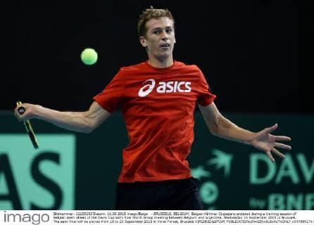 - BRUSSELS, BELGIUM: Belgian Kimmer Coppejans pictured during a training session of Belgian team ahead of the Davis Cup semi final World Group meeting between Belgium and Argentina, Wednesday 16 September 2015 in Brussels. The semi final will be played from 18 to 20 September 2015 in Vorst-Forest, Brussels VIRGINIExLEFOUR  x04700917x