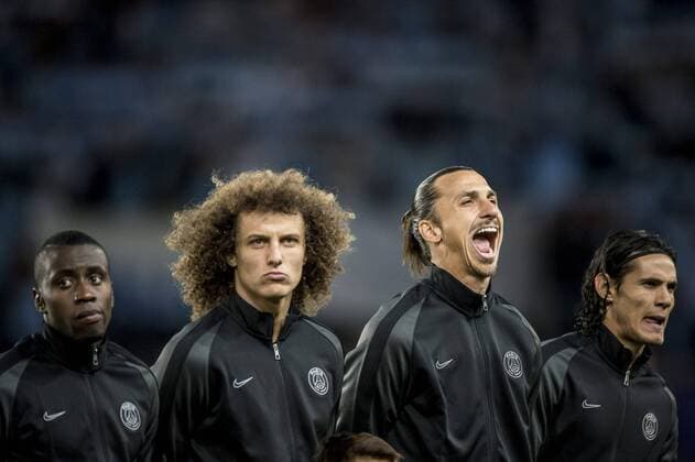 Champions League, group A PSG-Malmö FF (2-0) Zlatan Ibrahimovic laughing 2015-09-15  xORRExPONTUSx AB87417401