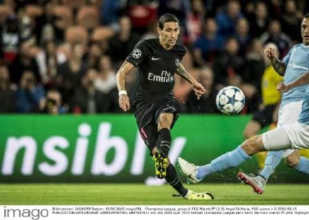 Champions League, group A PSG-Malmö FF (2-0) Angel Di Maria, PSG scores 1-0 2015-09-15  xORRExPONTUSx AB87417421