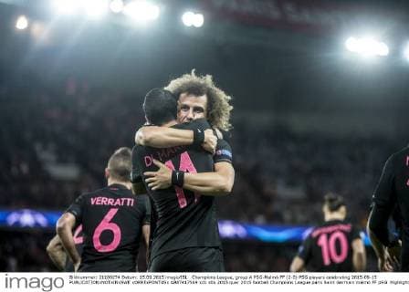 Champions League, group A PSG-Malmö FF (2-0) PSG players celebrating 2015-09-15  xORRExPONTUSx AB87417569