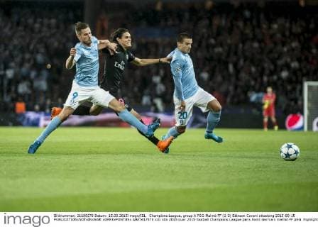 Champions League, group A PSG-Malmö FF (2-0) Edinson Cavani attacking 2015-09-15  xORRExPONTUSx AB87417578