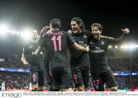 Champions League, group A PSG-Malmö FF (2-0) PSG playrs celebrating 2015-09-15  xORRExPONTUSx AB87417879