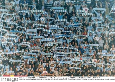 Champions League, group A PSG-Malmö FF (2-0) Malmö FF fans 2015-09-15  xORRExPONTUSx AB87418139