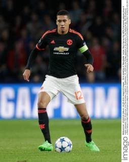 Chris Smalling of Manchester United ManU during the UEFA Champions League group B match between PSV Eindhoven and Manchester United on September 15, 2015 at the Philips stadium in Eindhoven, The Netherlands. PSV Eindhoven v Manchester United UEFA Champions League 2015 2016 xVIxLaurensxLindhoutxIVx 4334275